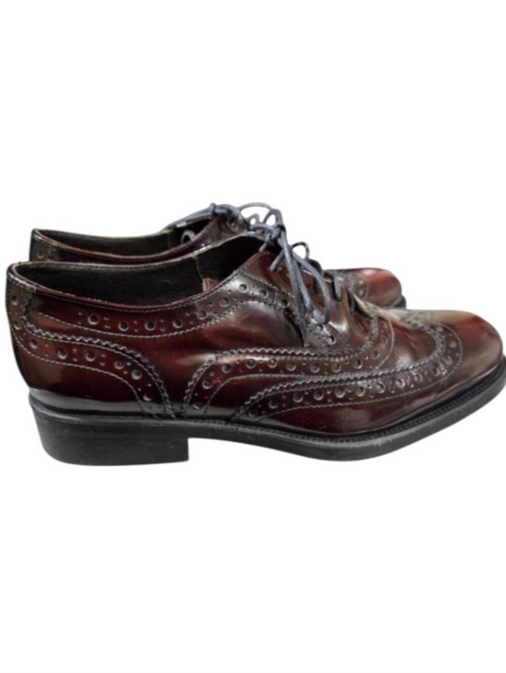 Boemos Burgundy -Brown Patent Leather Brogues- Size 37/7
